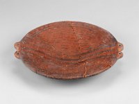 Ame Ker 210  Ame Ker 210, Peru, südlicher zentraler Andenraum, Inka, Später Horizont, Inka, ca. 1440-1532 n. Chr., Flache Schale, Teller, pucu, Ton, H 4 cm, Dm 21 cm : Museumsfoto: Claus Cordes, Bestandskatalog Ethnologie